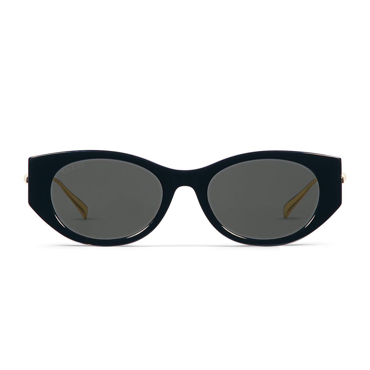 Black Gucci oval sunglasses