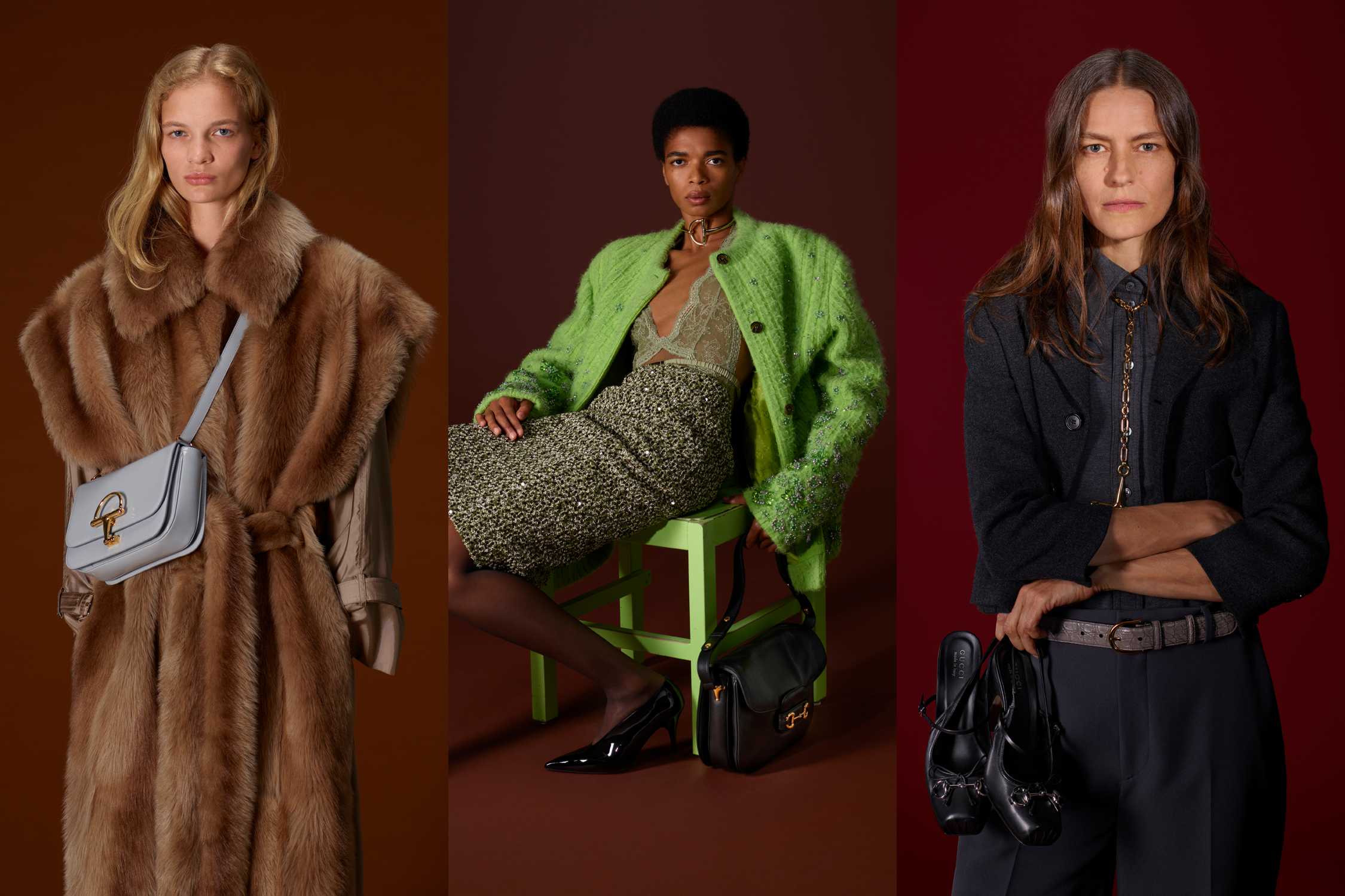 Gucci bags with stylish outfits