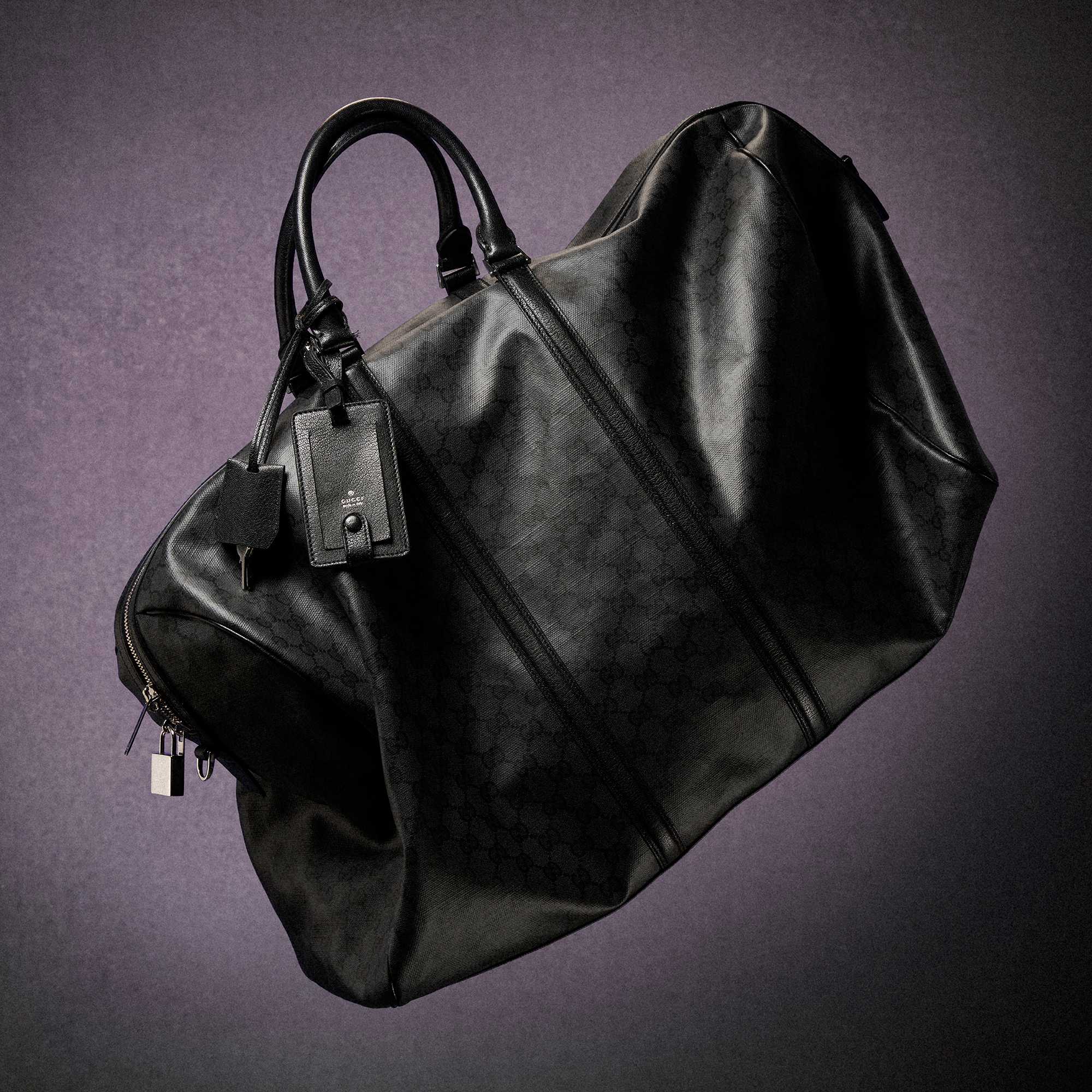 GG Essence duffle bag in black GG canvas