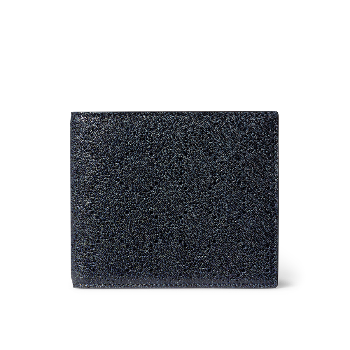 Navy blue perforated Gucci wallet