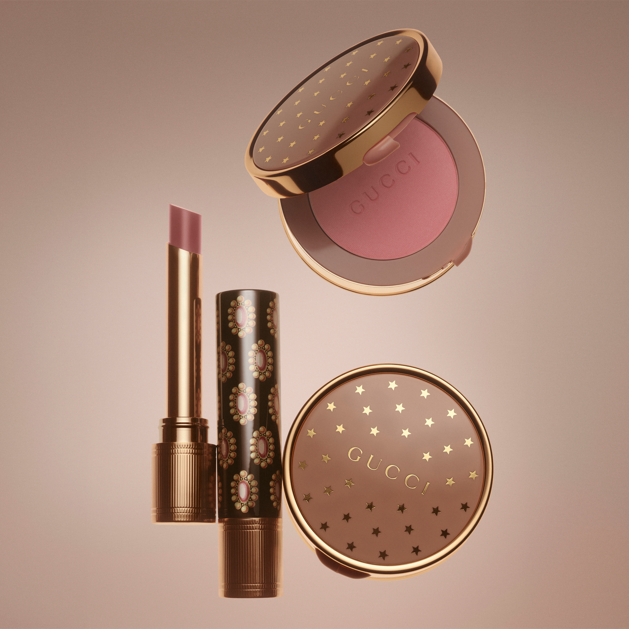 GUCCI beautyミラー チーク マスカラ ルージュ セット GUCCI ビューティー ギフト：デザイナーズ ビューティー セット