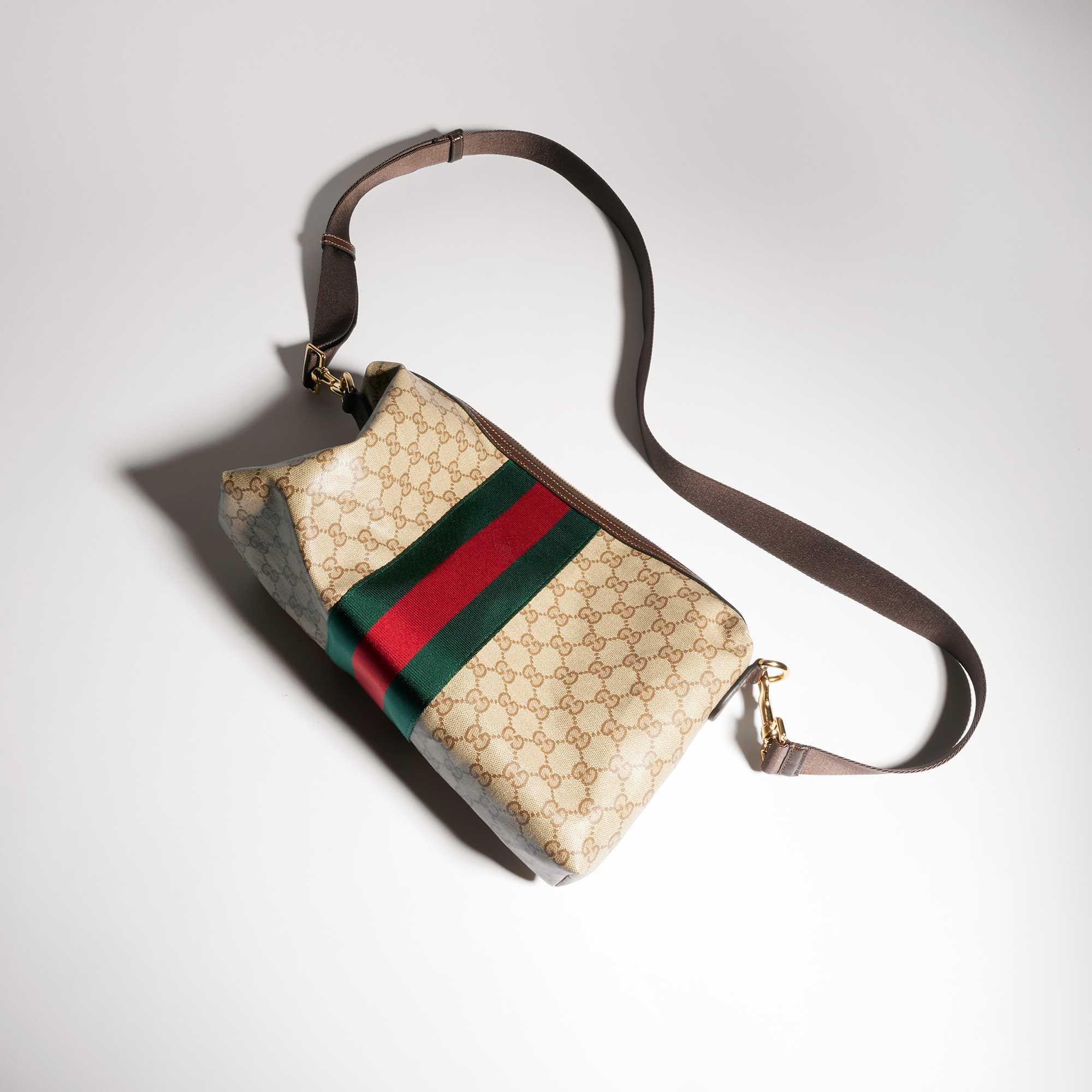 Men's GG crossbody bag with Web stripe