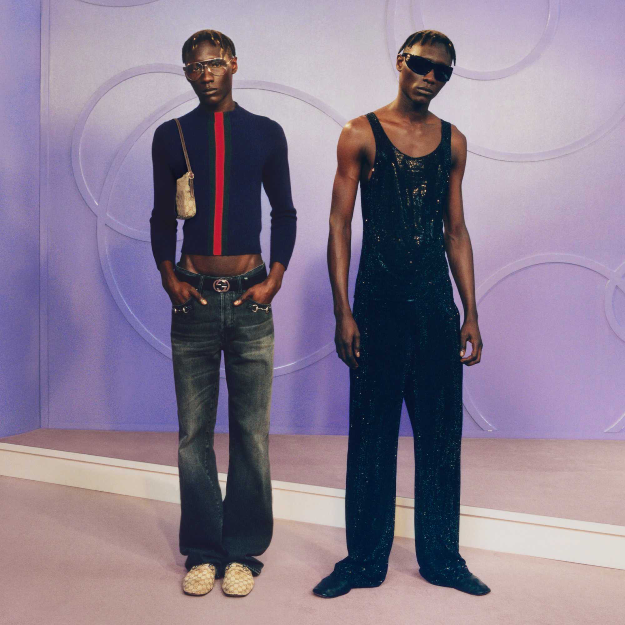 Gucci eyewear and navy clothing