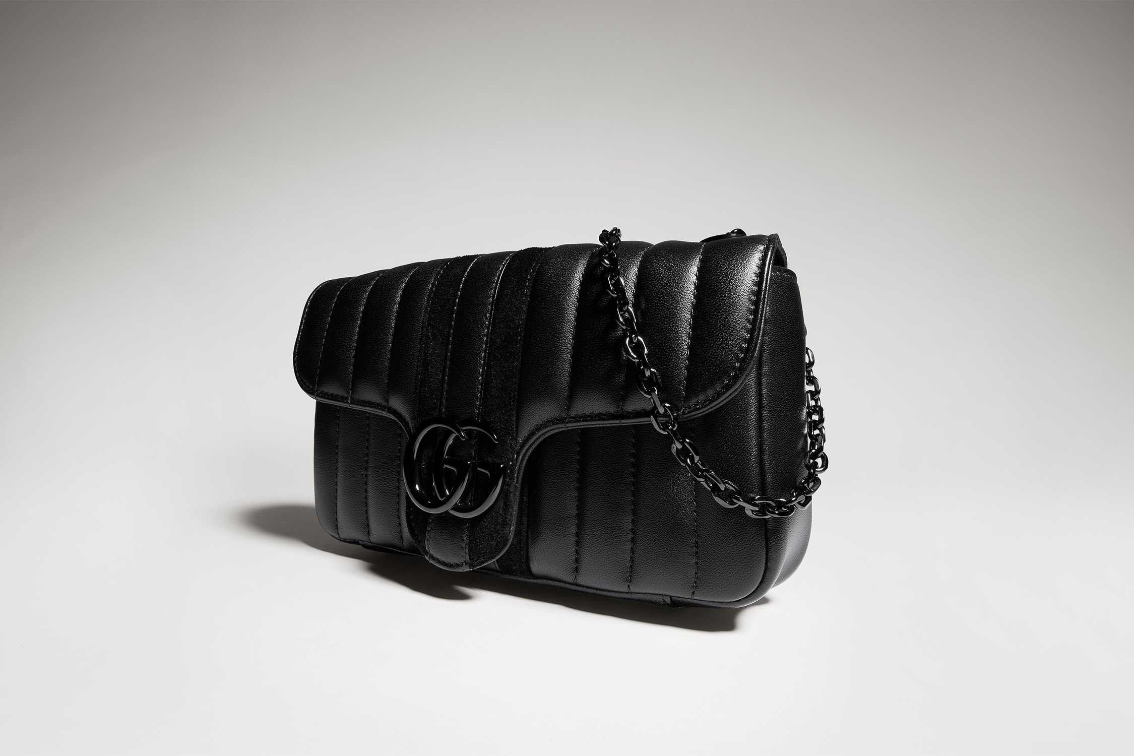 Black Gucci Marmont quilted bag