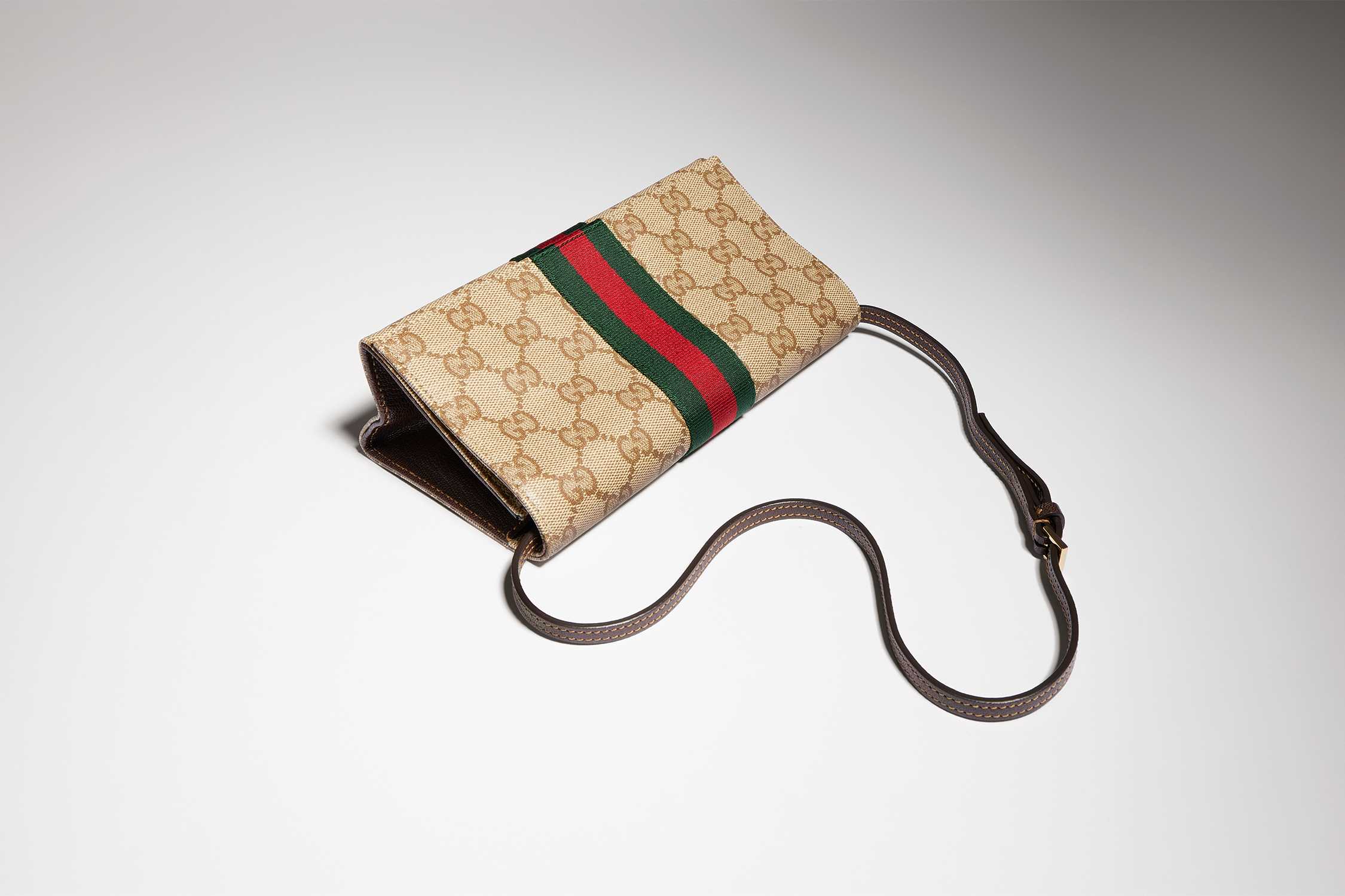 Beige GG canvas crossbody bag