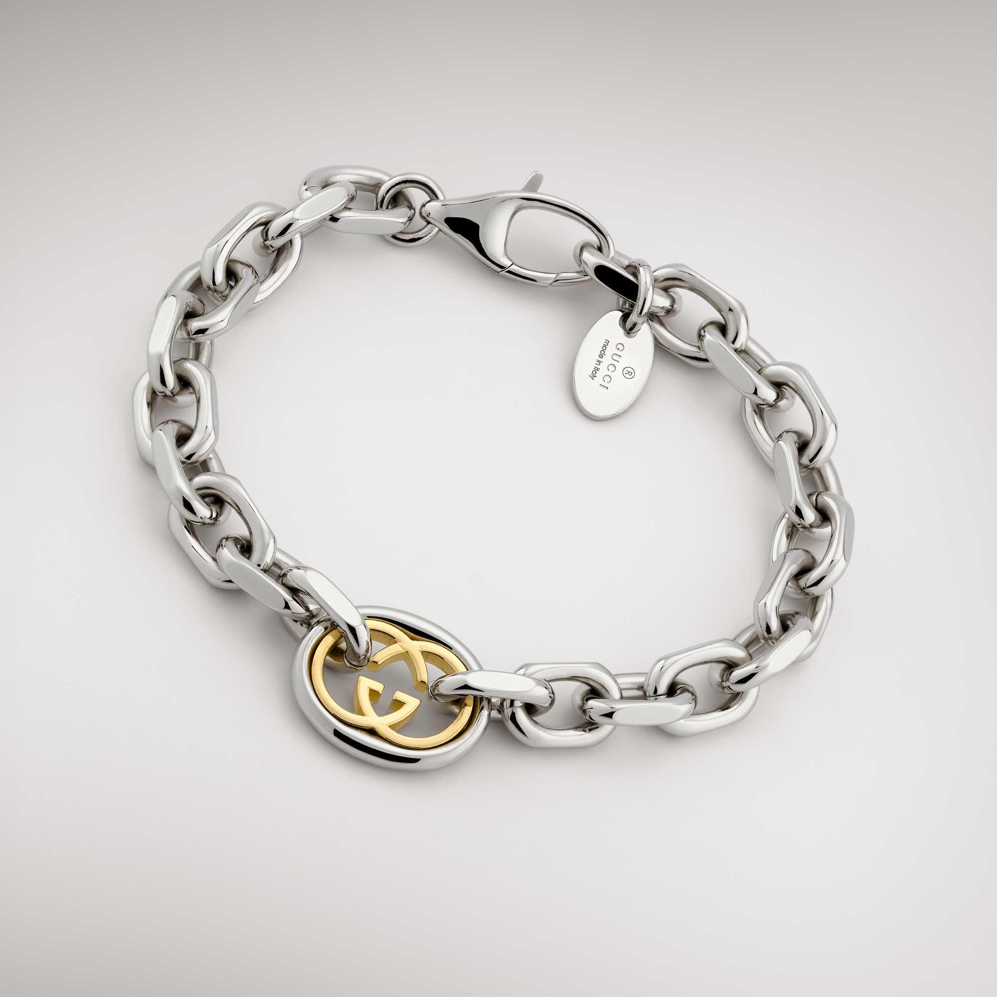 Gold and silver-tone Interlocking bracelet