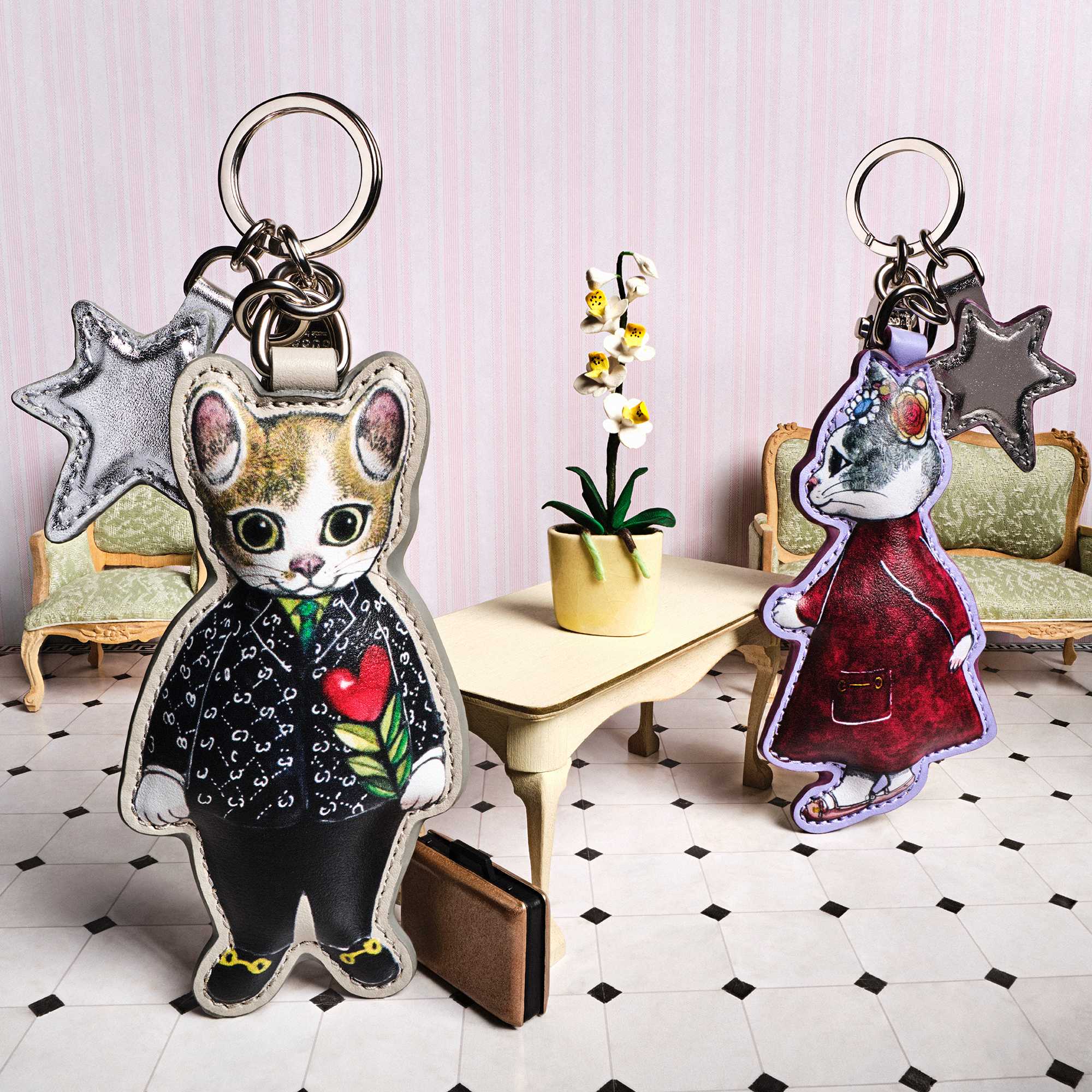 Gucci monogram bag with red-green stripe