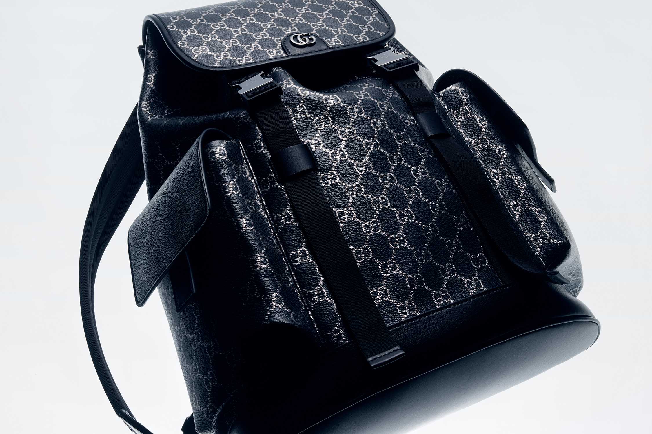 Black Gucci monogram backpack