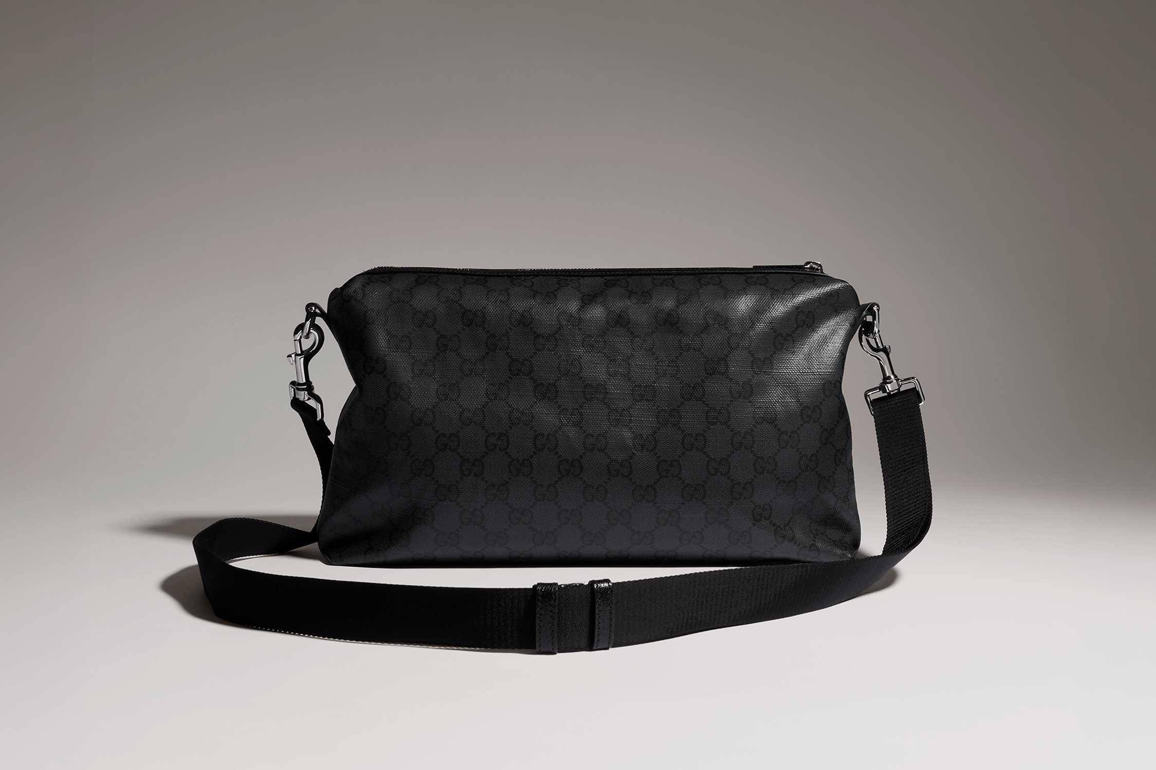 Black Gucci monogram crossbody bag