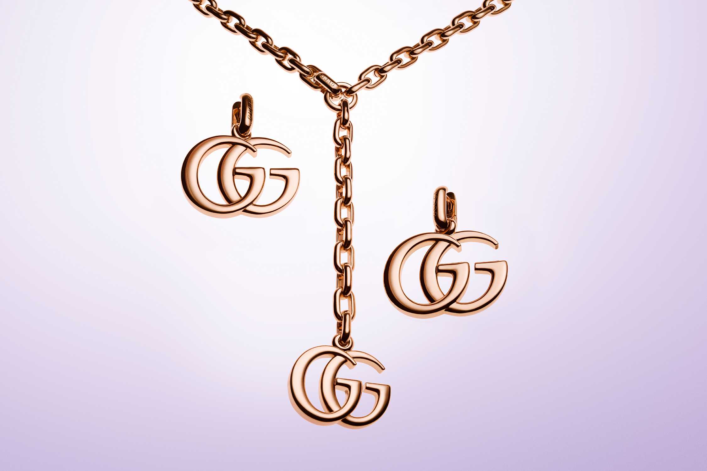 Gold Gucci GG pendant necklace