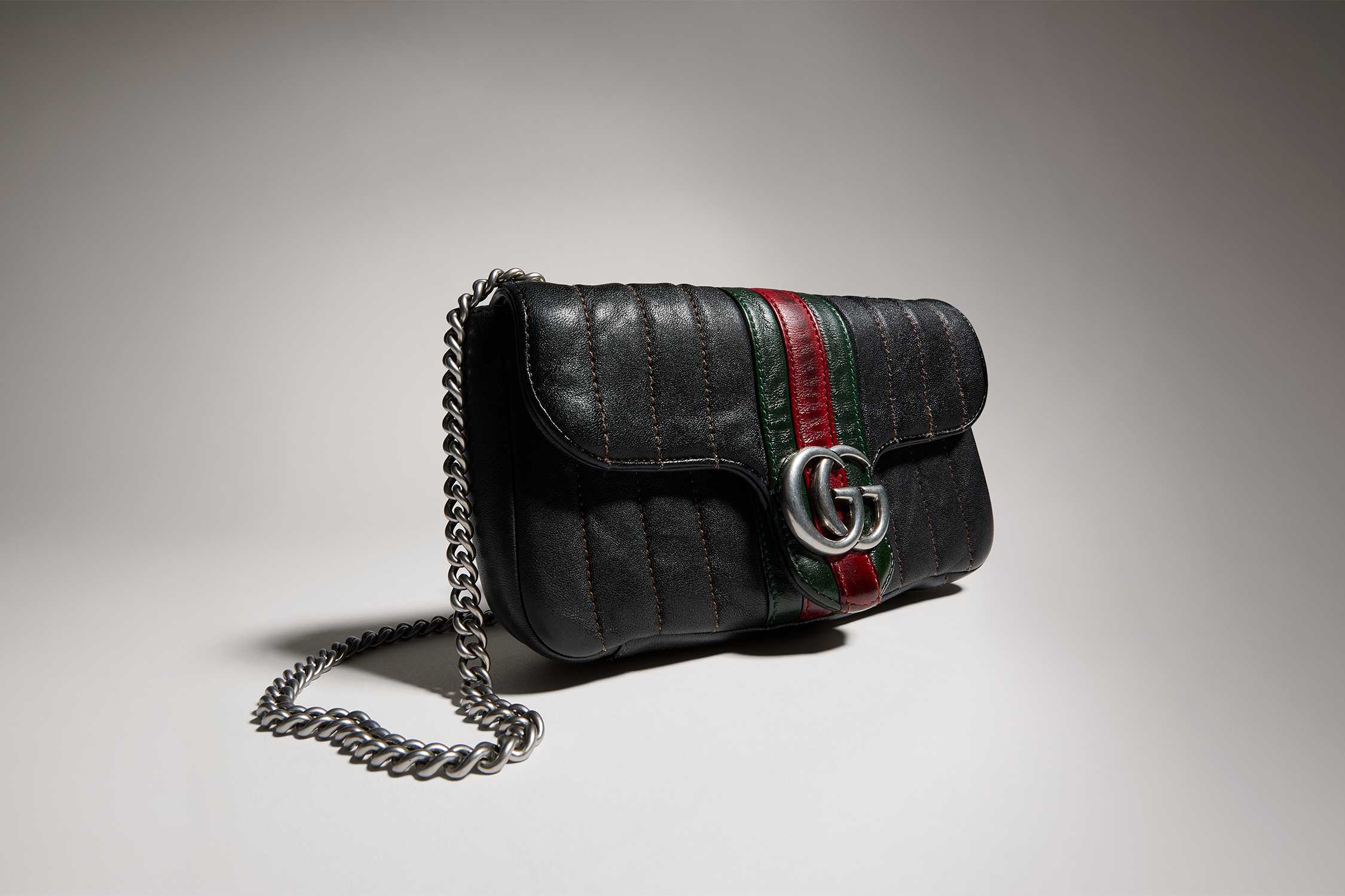 Black Gucci Marmont chain bag