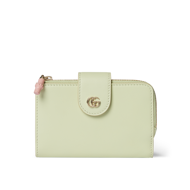 Pale green Gucci leather wallet