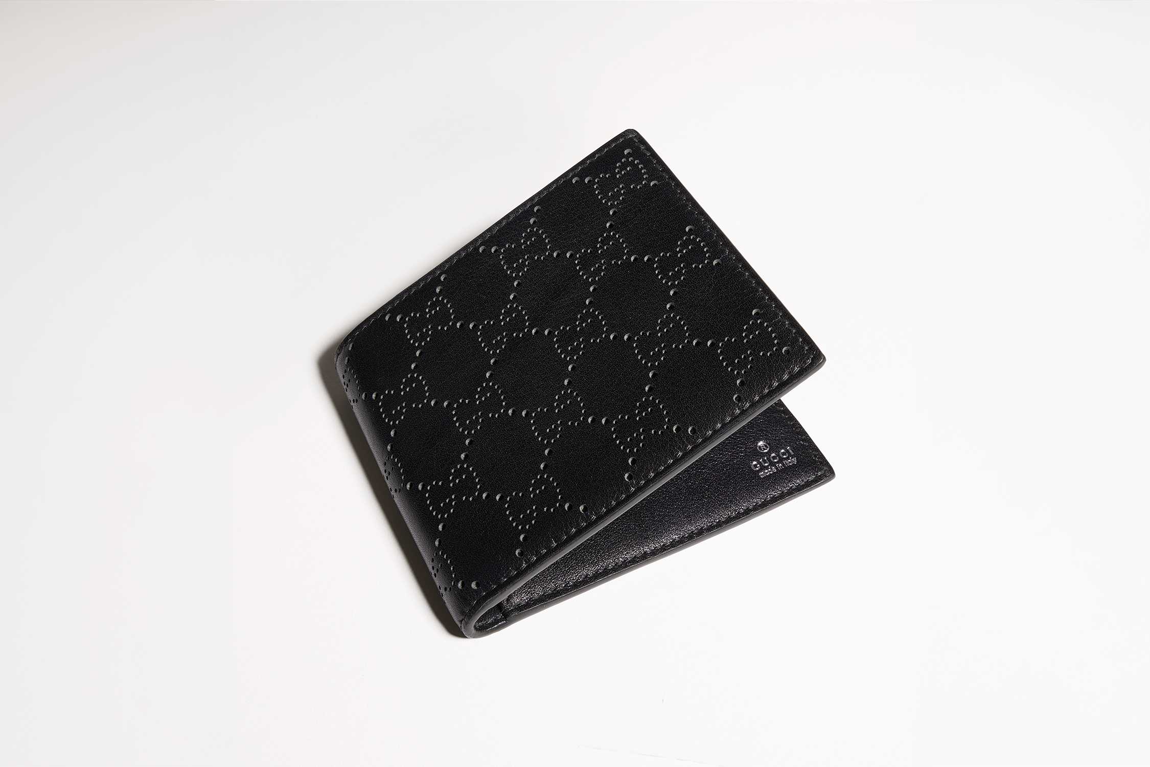 Black Gucci GG leather wallet