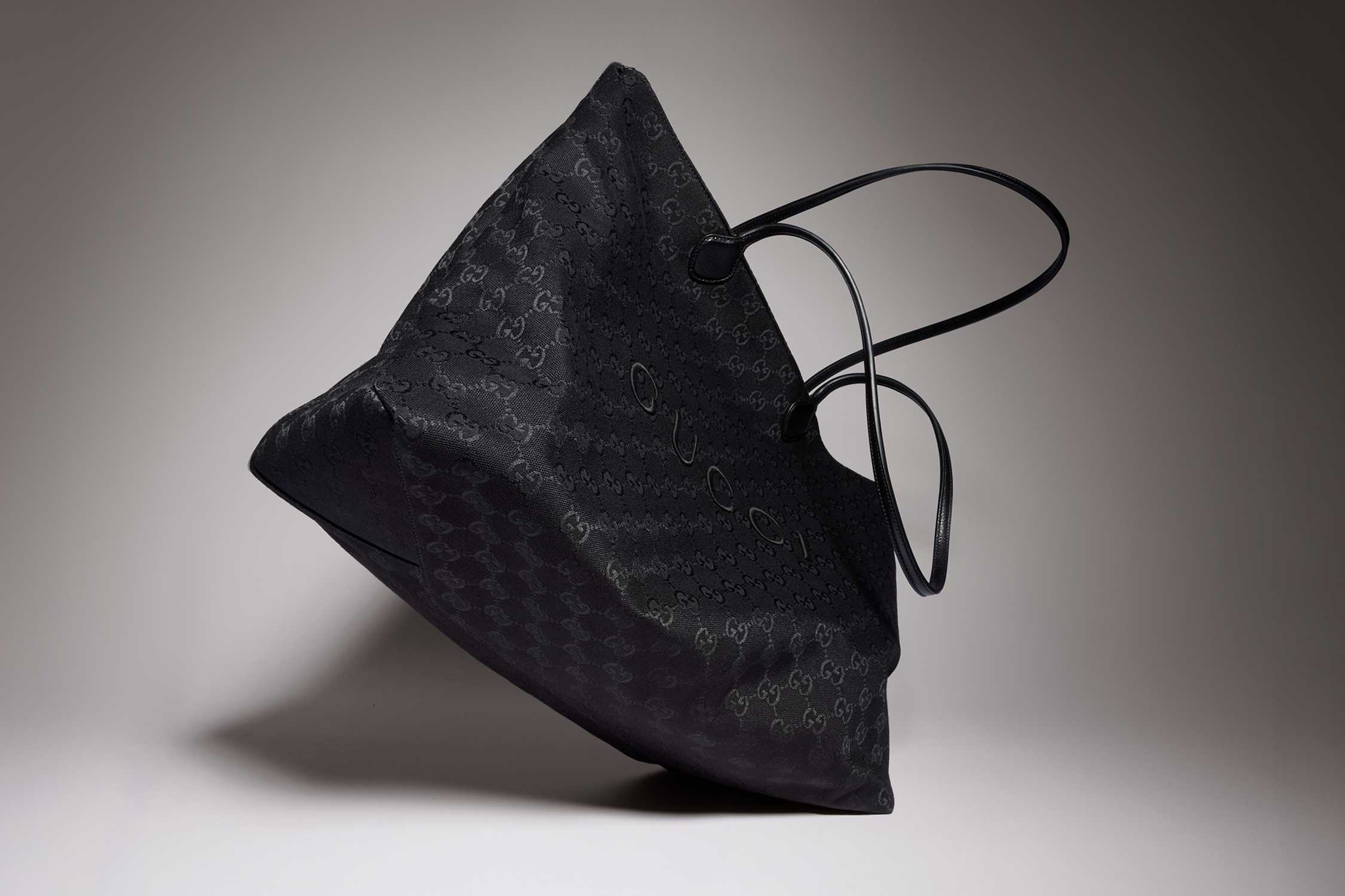 Black Gucci monogram tote bag