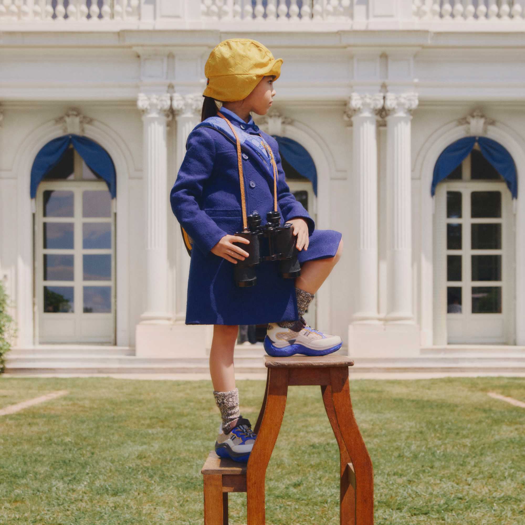 Little girl playing outdoors