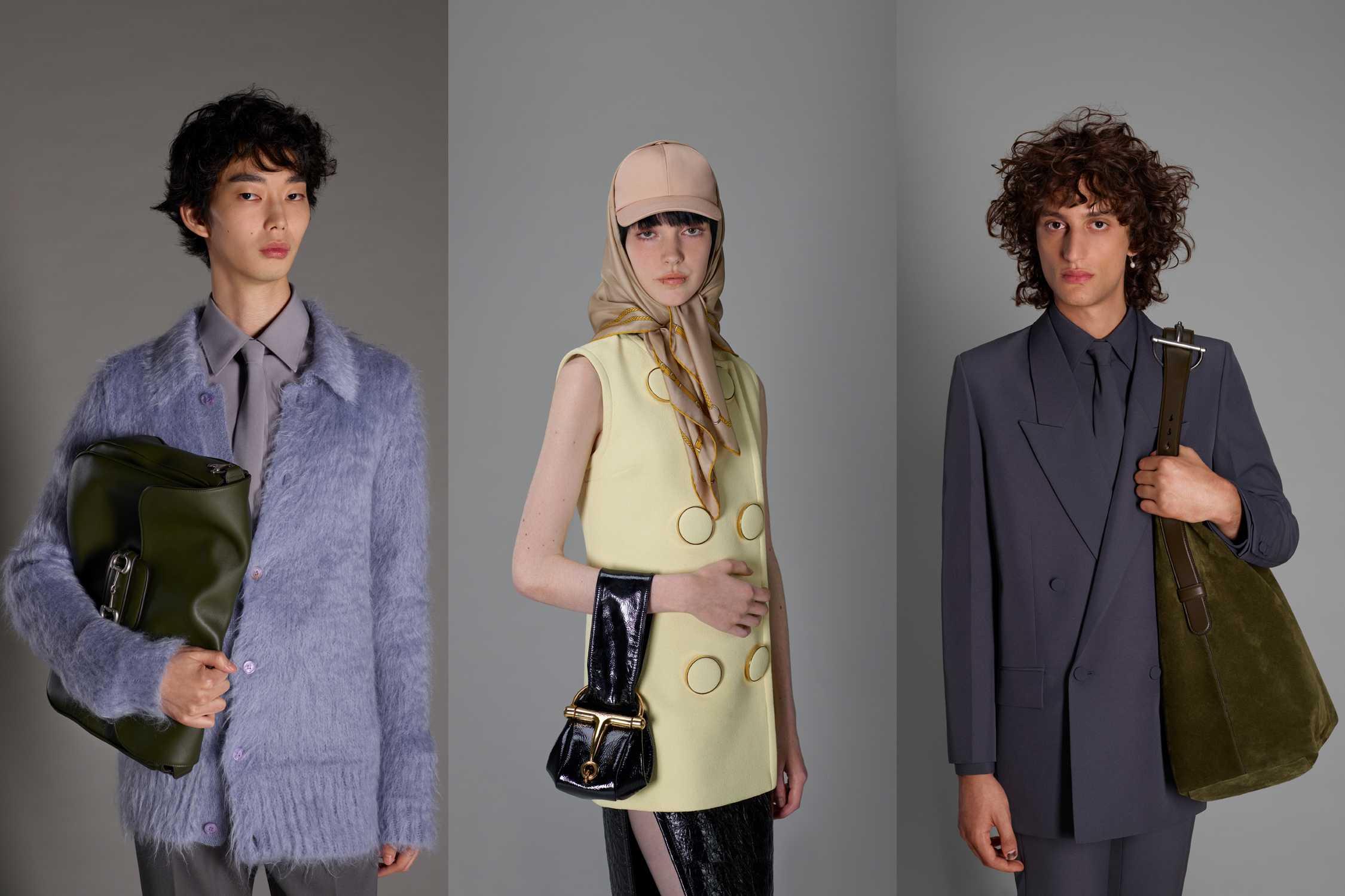Gucci fashion with green bags