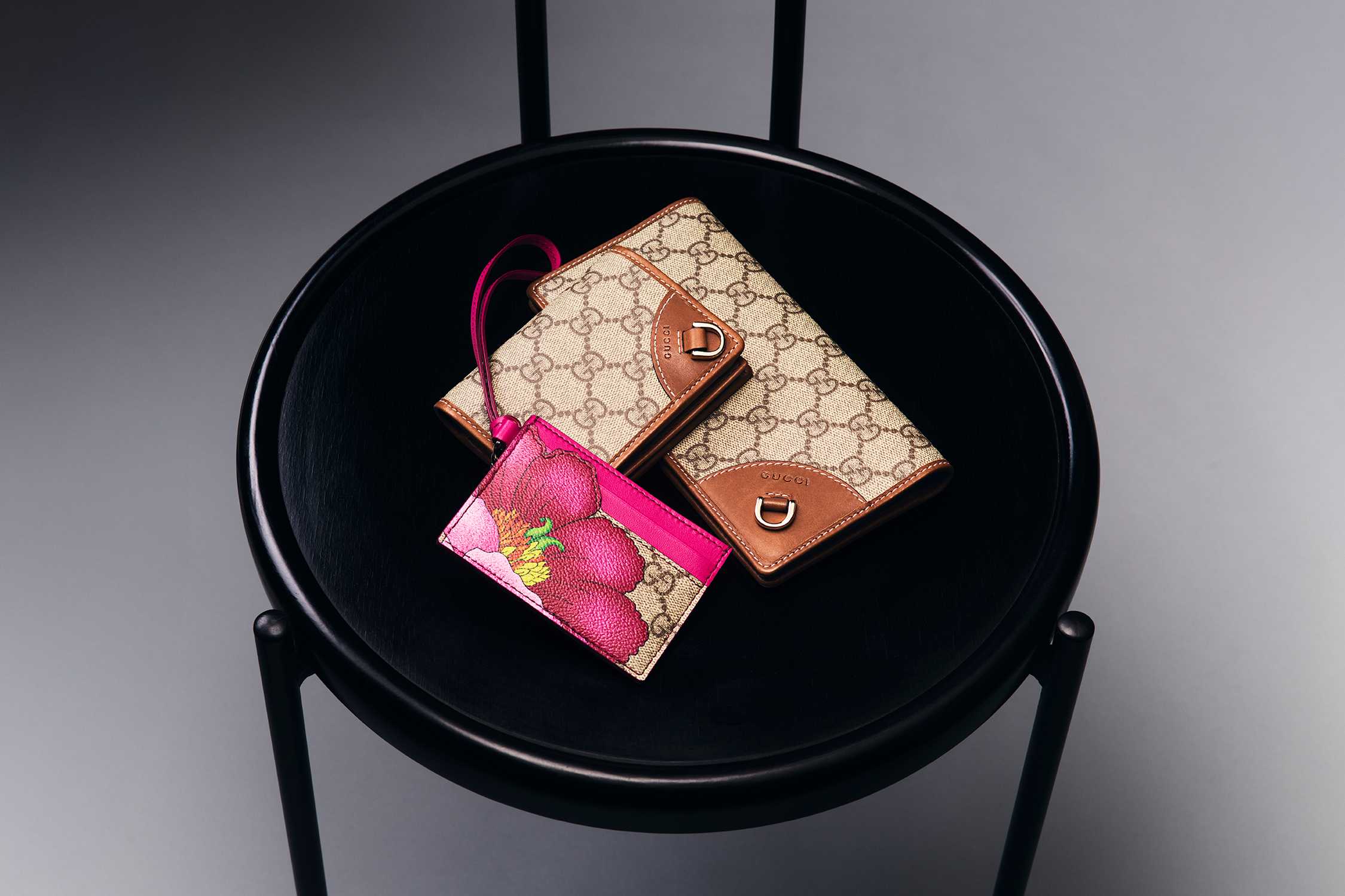 Gucci wallets with pink floral