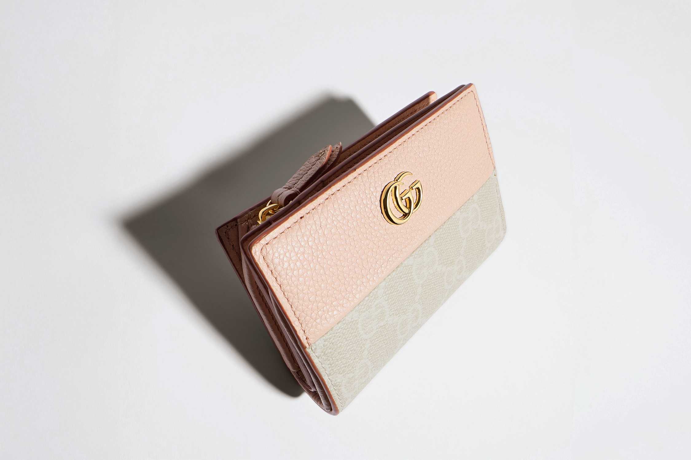 Pink and ivory Gucci wallet