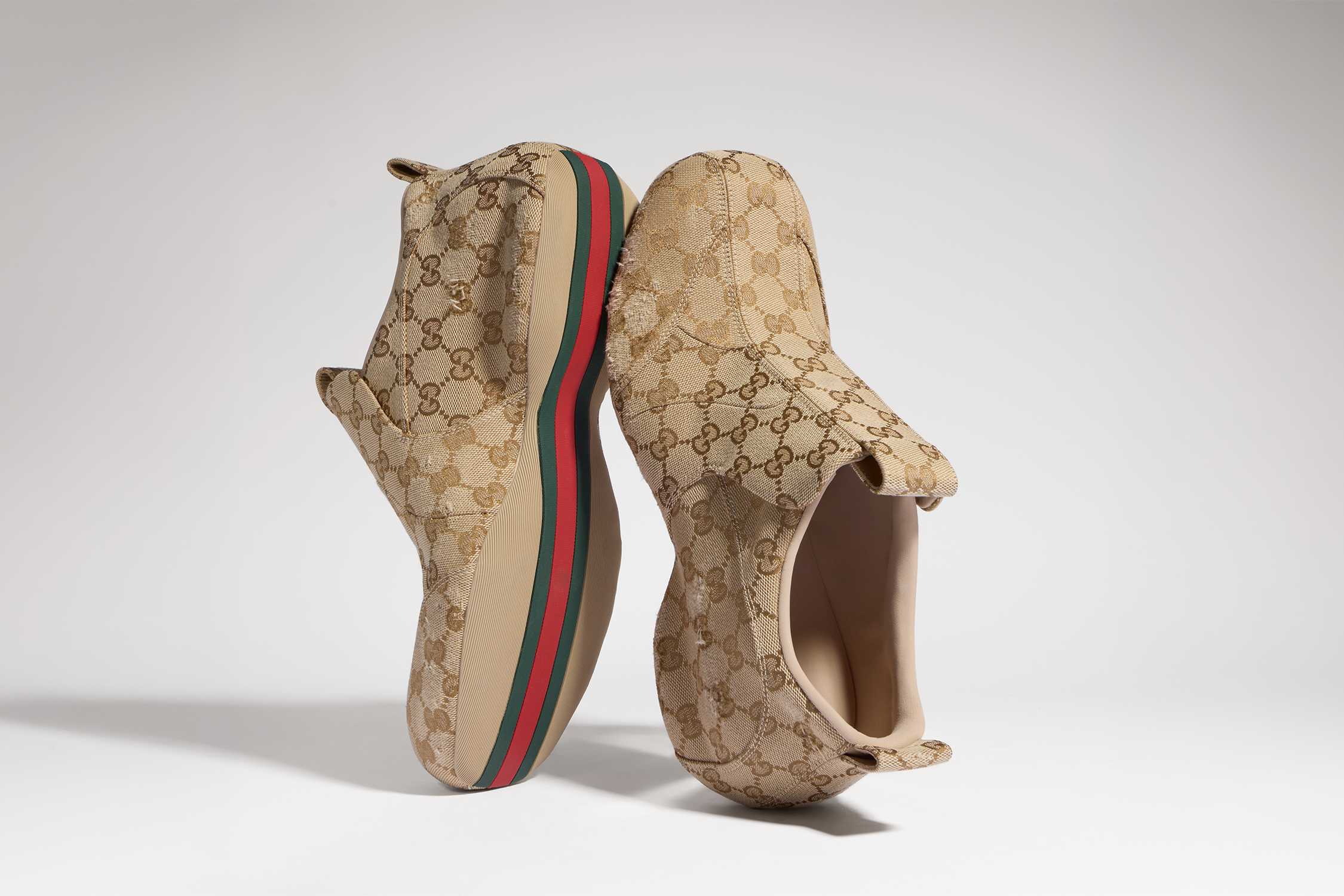Beige GG canvas Gucci trainers
