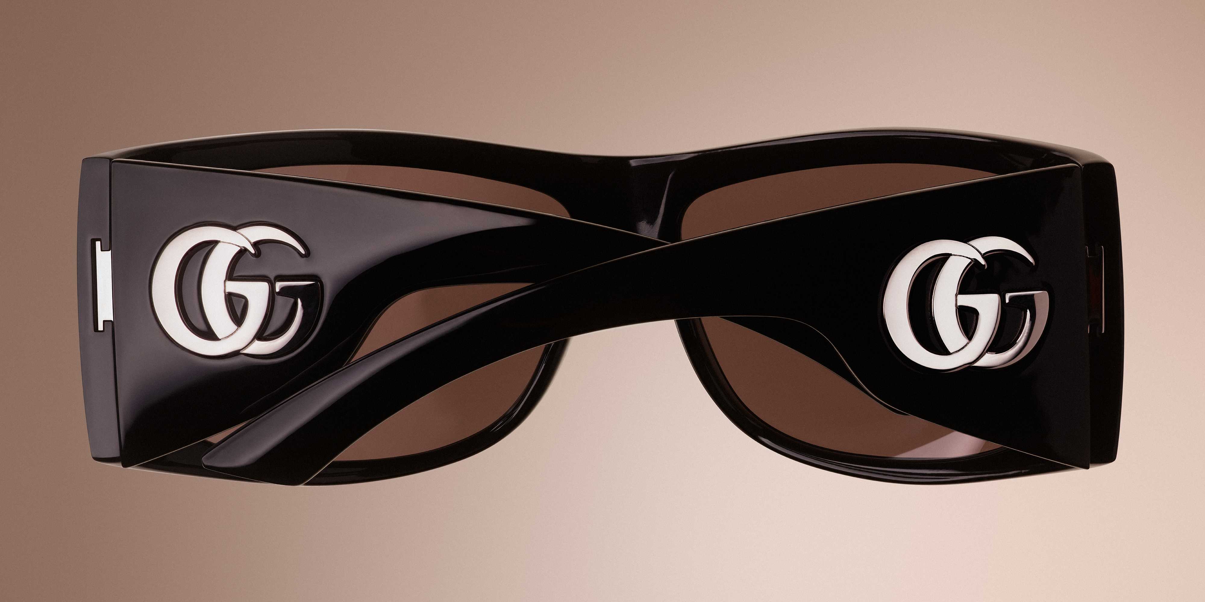 Black Gucci sunglasses with GG hardware