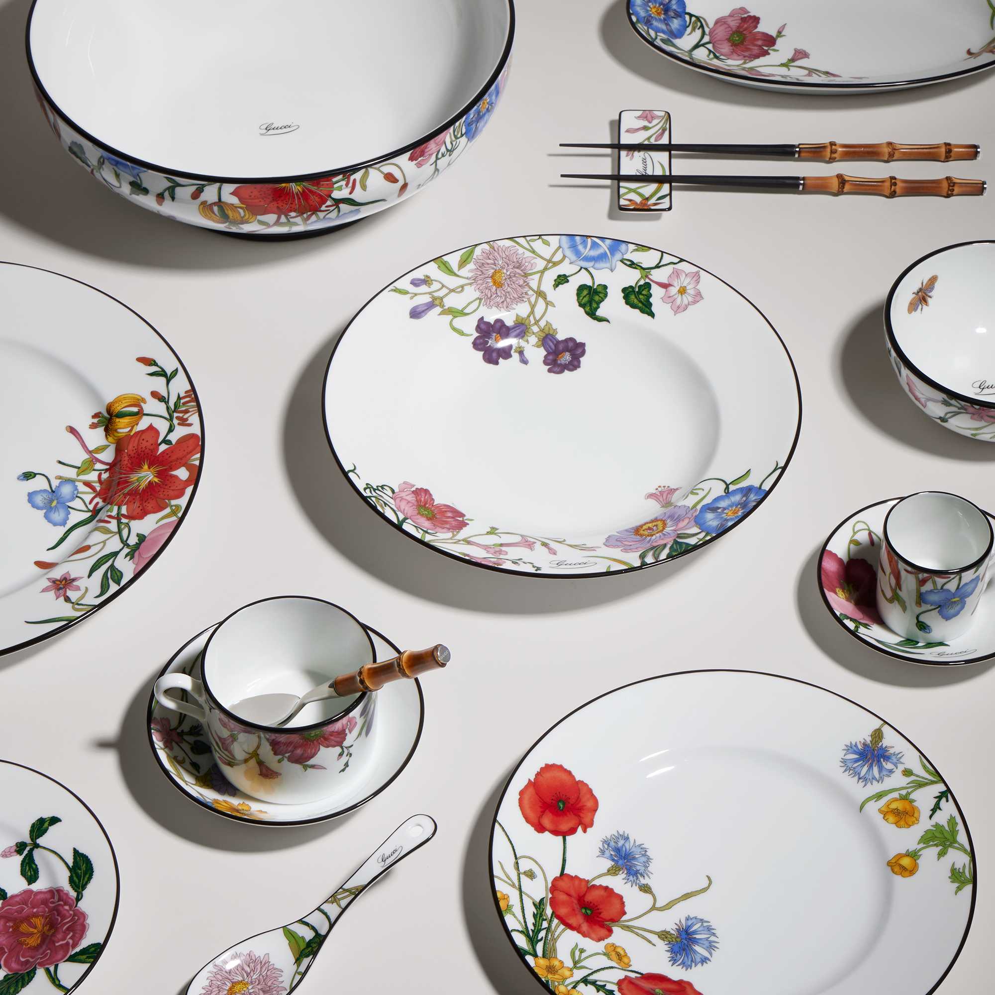 Gucci floral porcelain dish collection