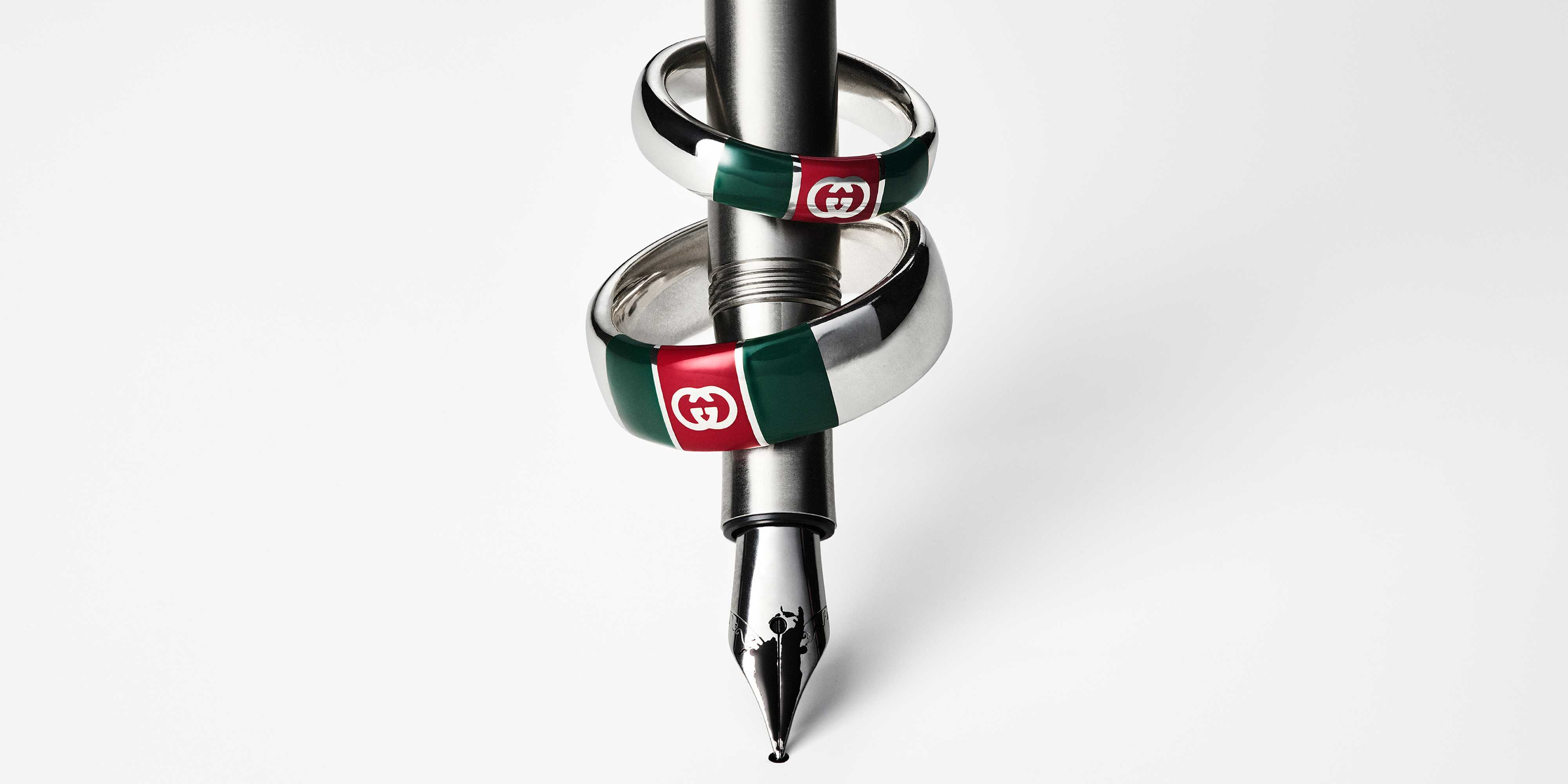 Silver Gucci rings with Web