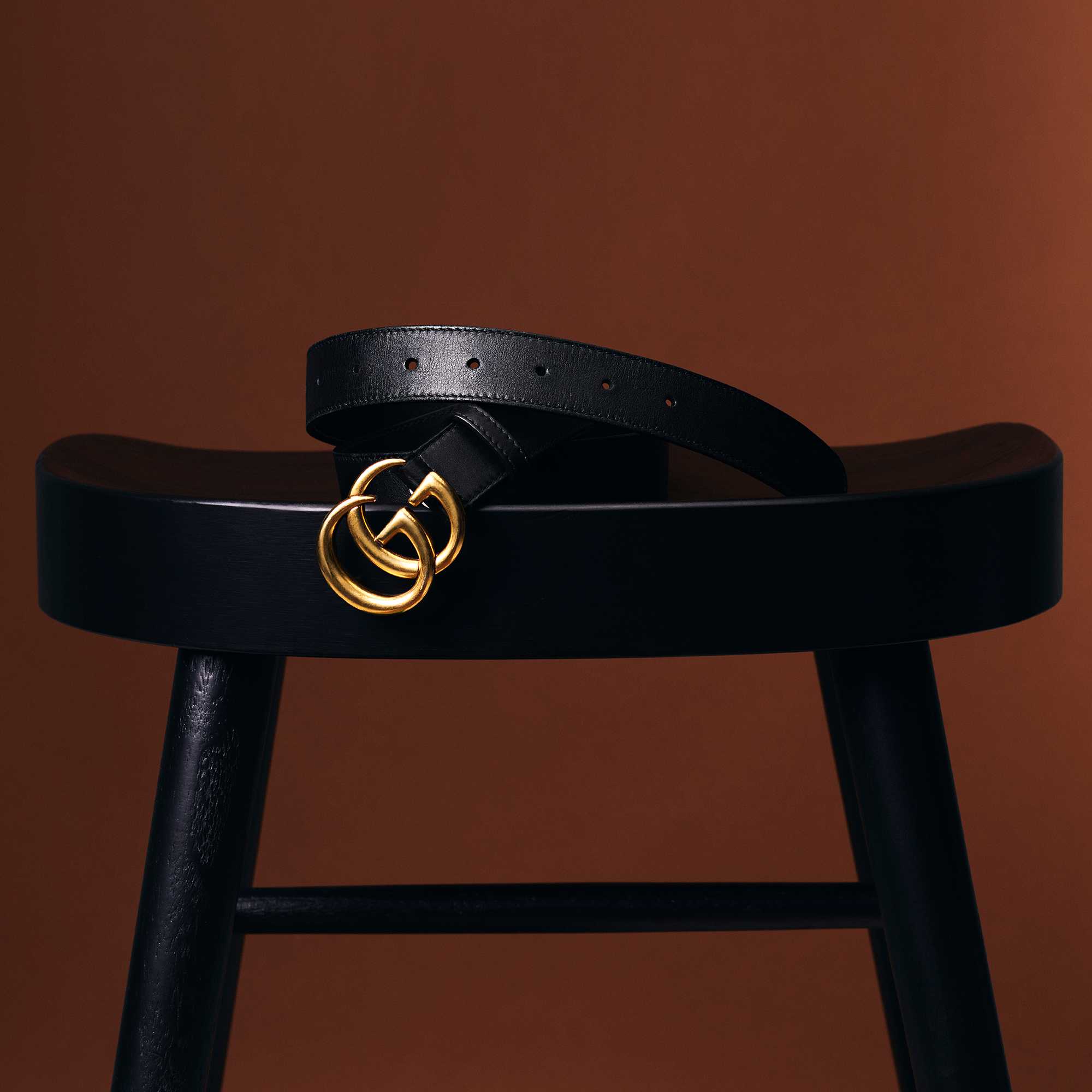 Gucci belt with gold buckle