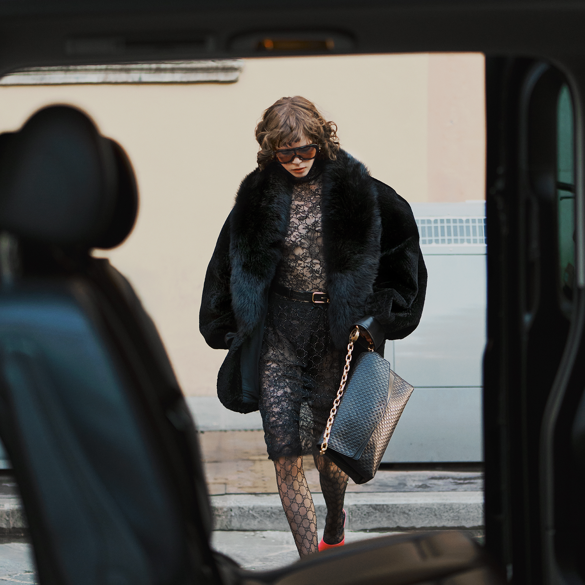 グッチ GUCCI 化粧ポーチ マルチポーチ GGキャンバス レザー ハート 