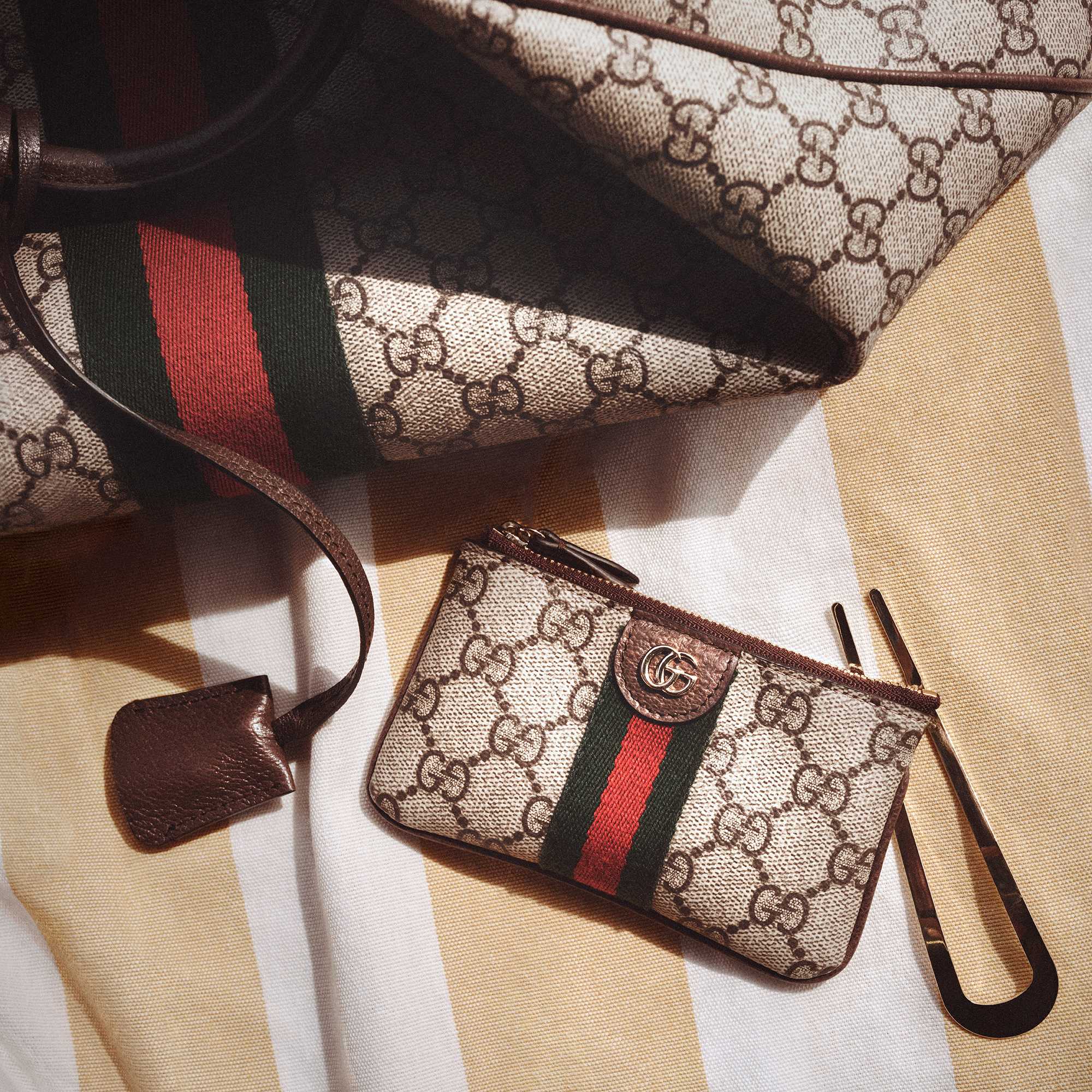 Gucci monogram pouch