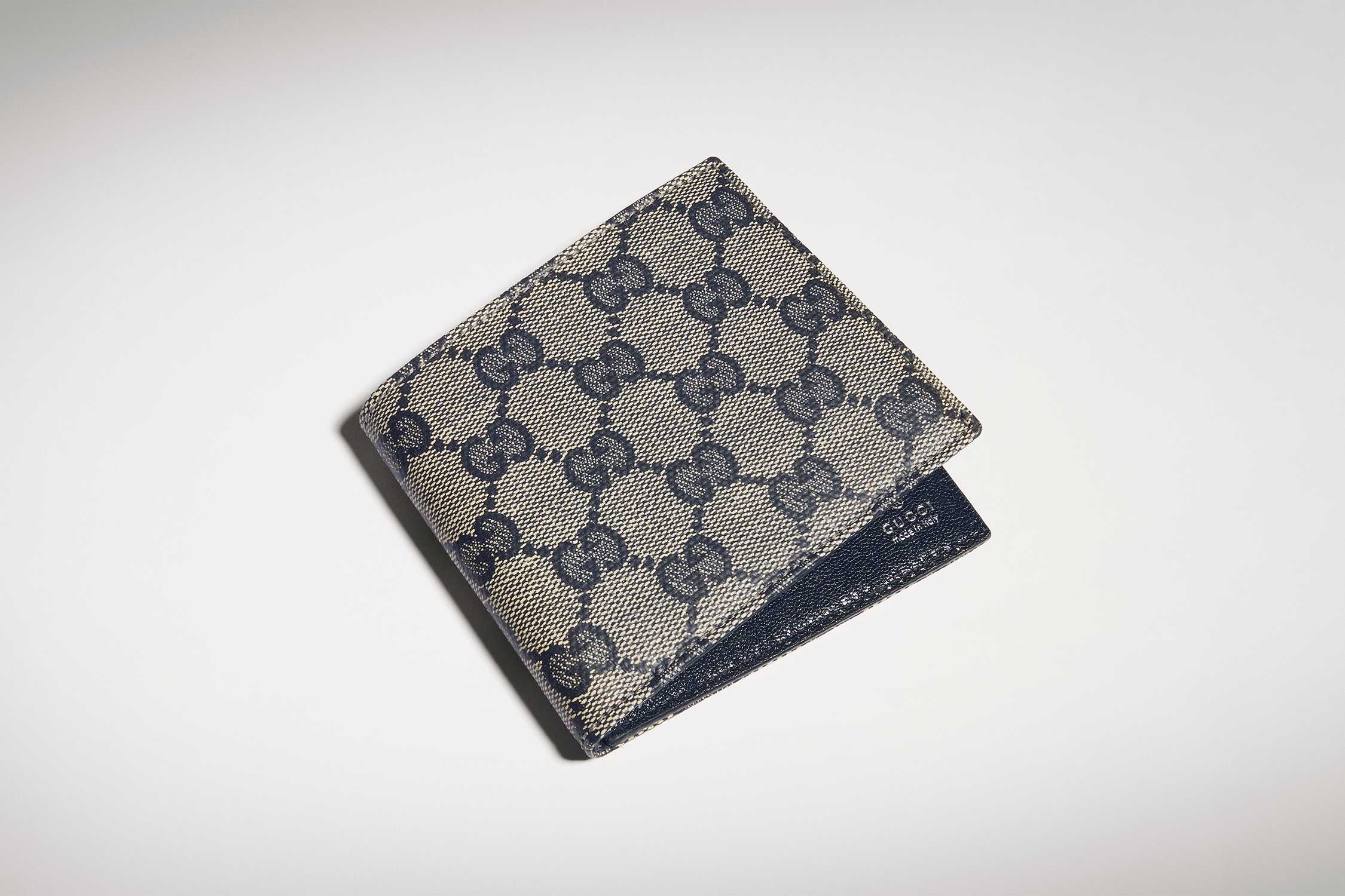 Navy blue Gucci GG canvas wallet