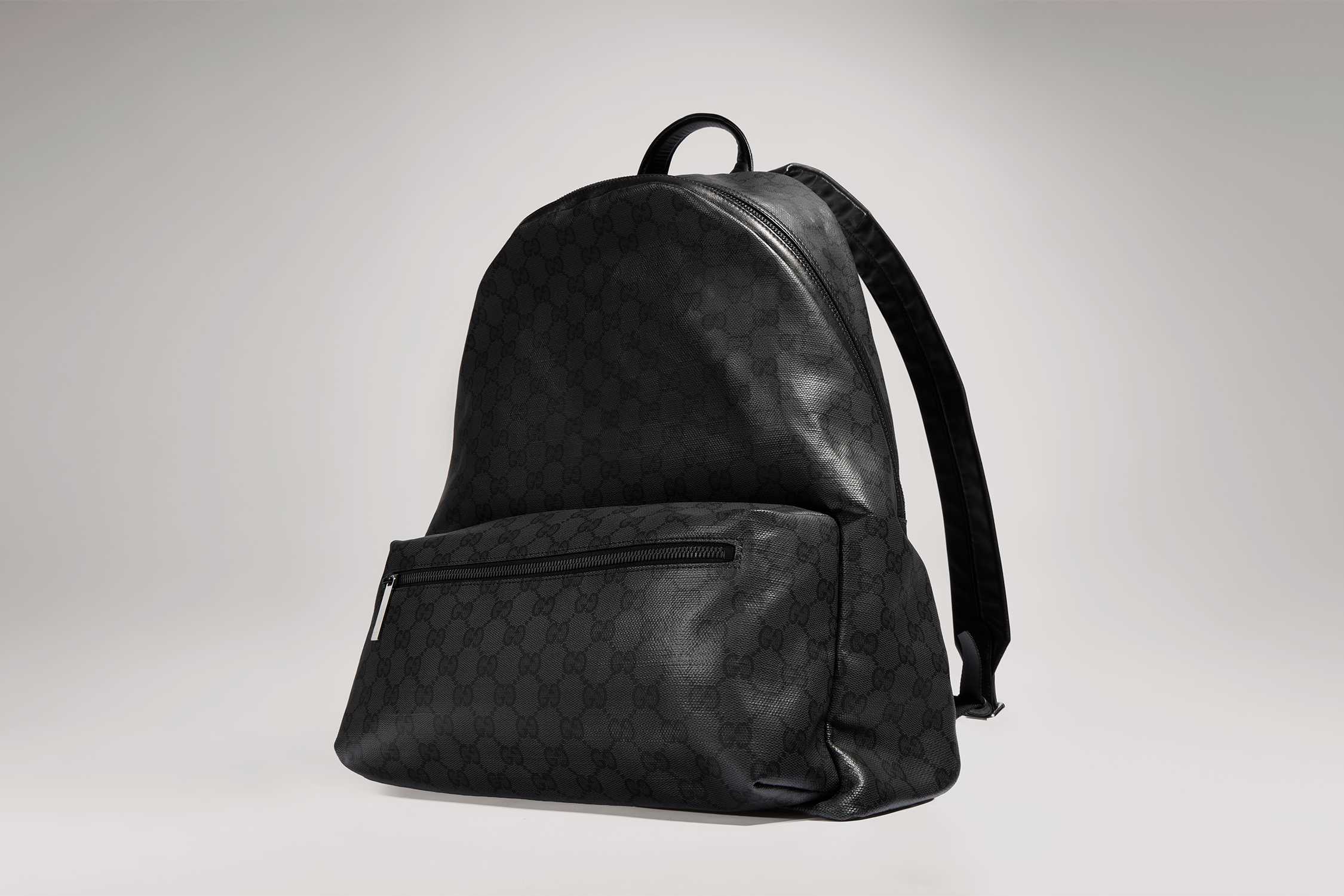 Black Gucci monogram backpack