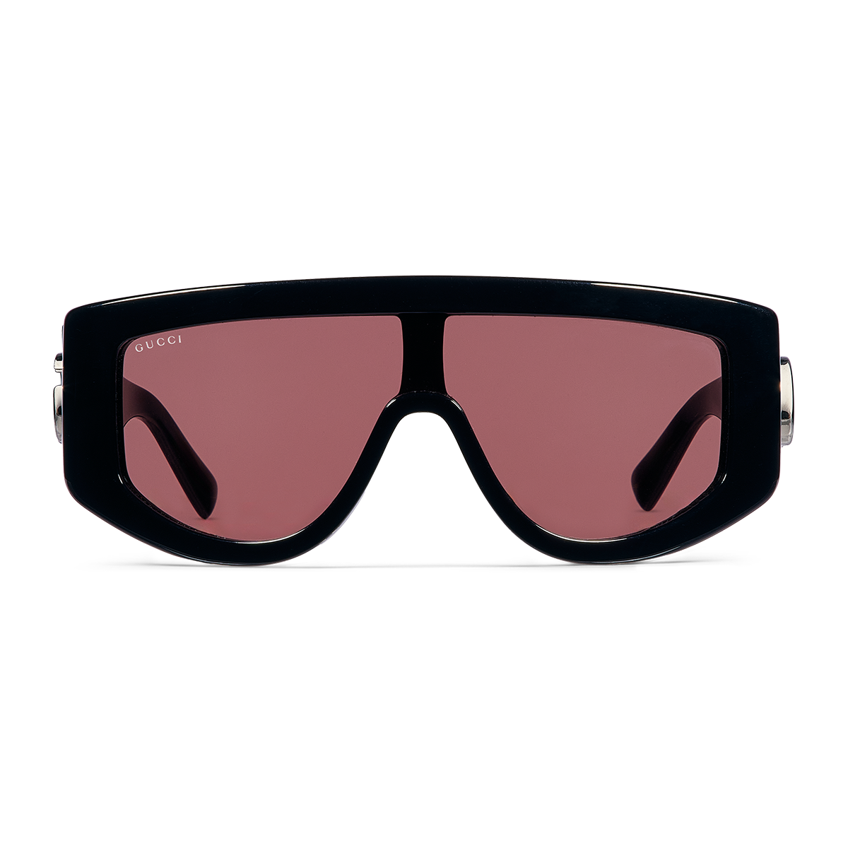 Gucci black sunglasses with pink lenses