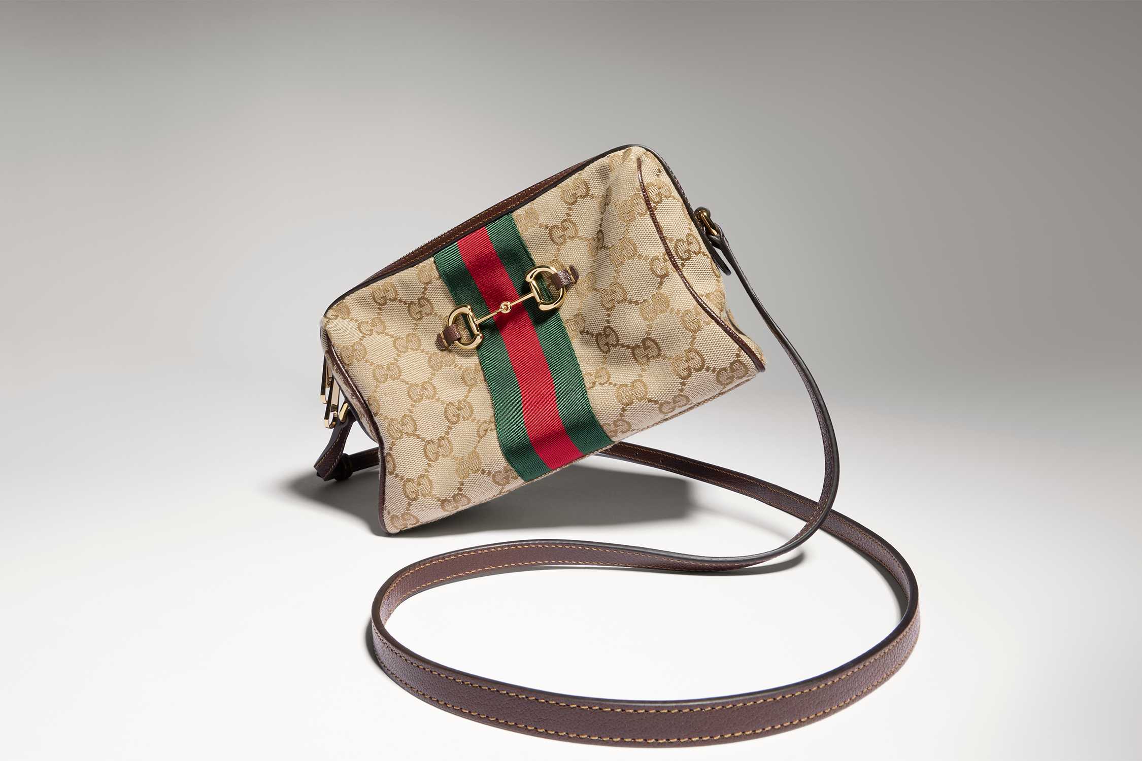 Beige GG canvas crossbody bag