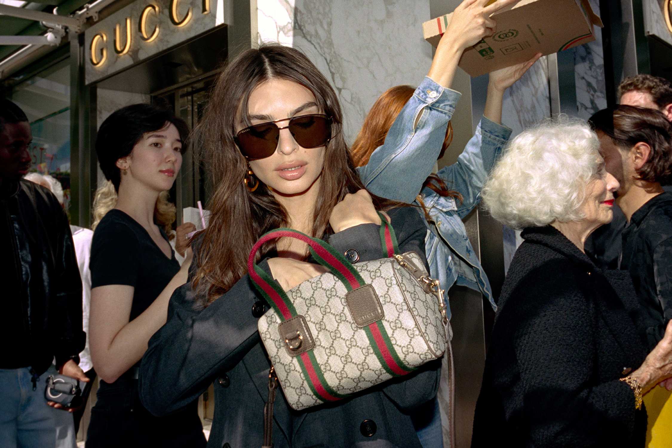 Gucci handbag with red-green stripes