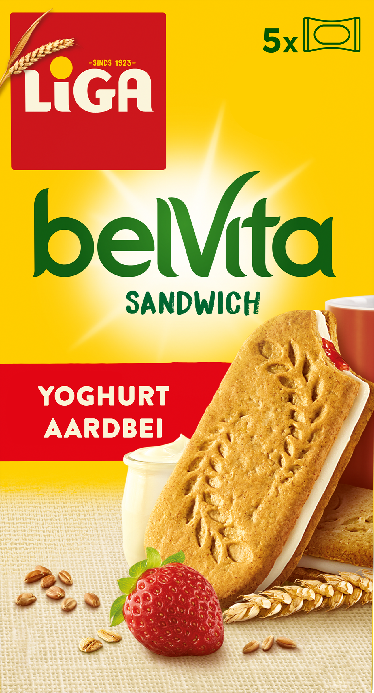 LiGA belVita Sandwich Yoghurt-Aardbeiensmaak