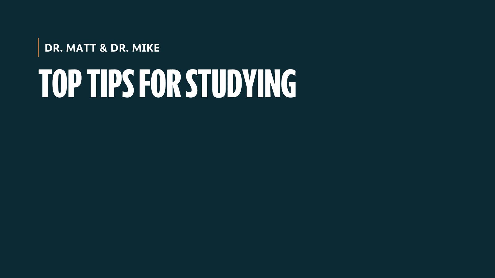Top Tips for Studying 