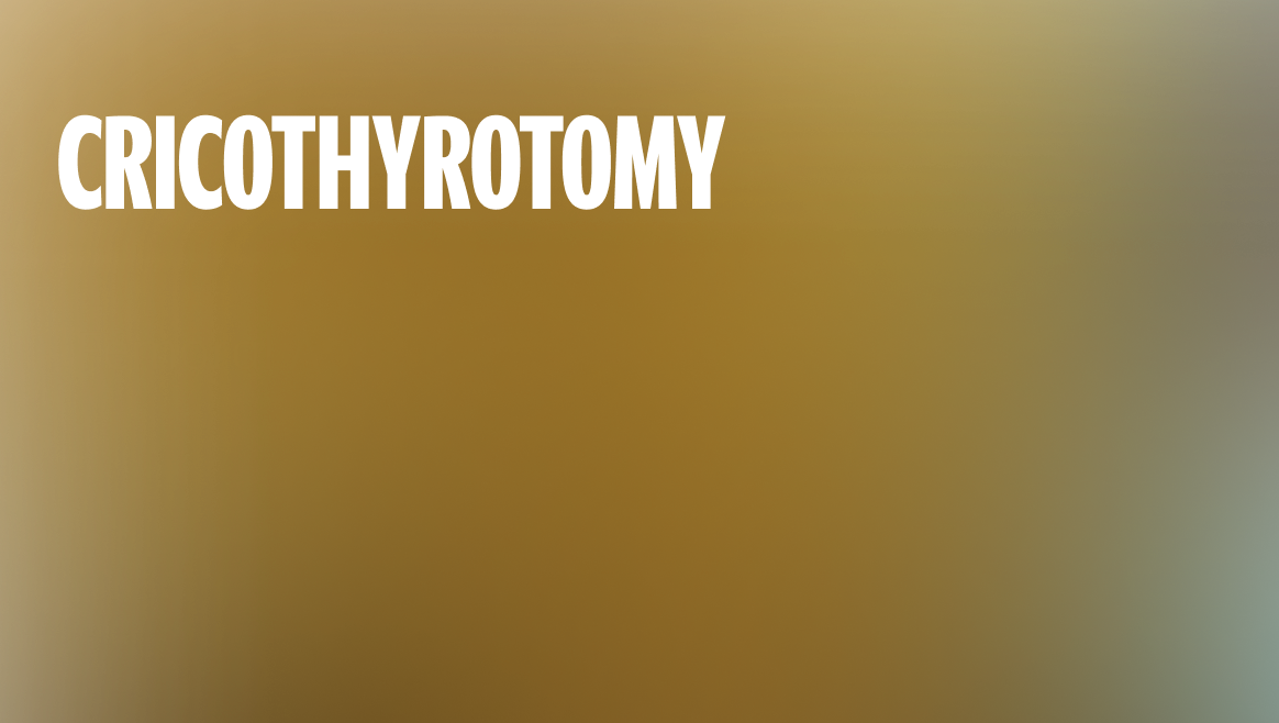 Cricothyrotomy