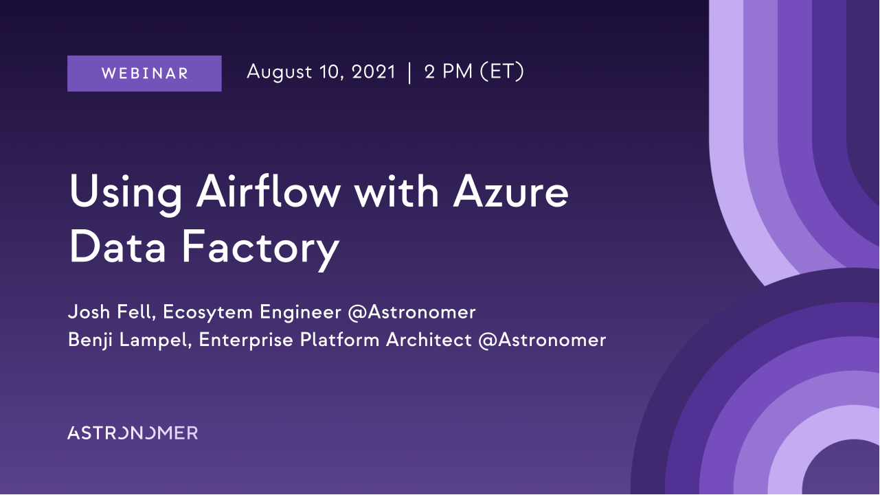 Using Airflow with Azure Data Factory