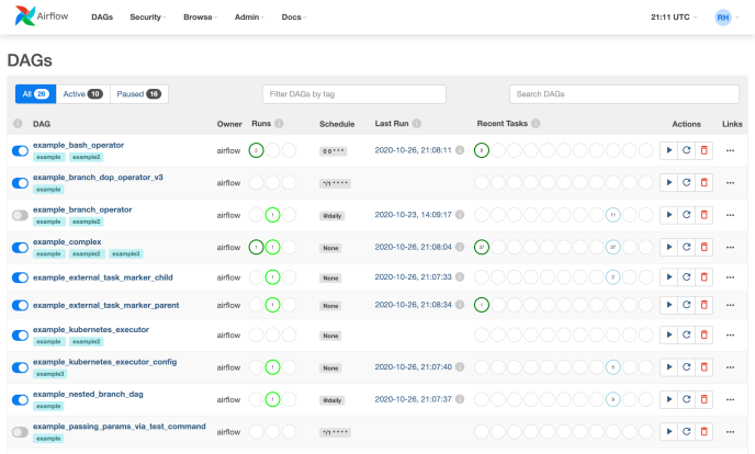 Screenshot of Apache Airflow 2.0 UI