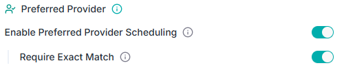 Preferred Provider Scheduling Rule Snip