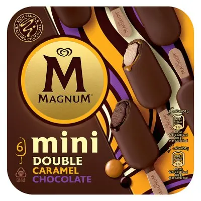 Magnum Mini Double Caramel Chocolate Ice Creams6x60ml