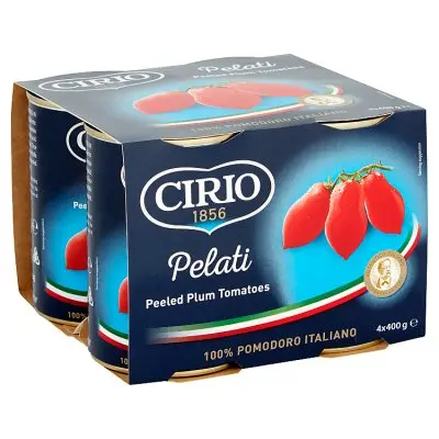 Cirio Pelati Peeled Plum Tomatoes4x400g