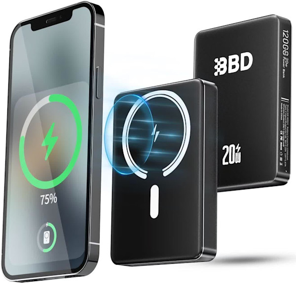 Magnetic Portable Charger Power Bank 12000mAh