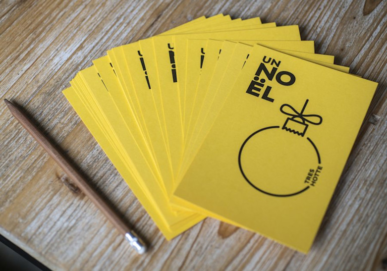 Carte Papier Popset jaune 