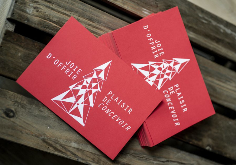 Carte Papier Popset rouge