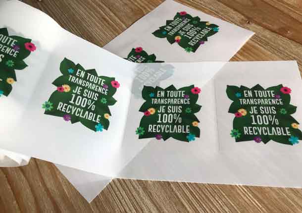 etiquette rouleau basique electrostatique