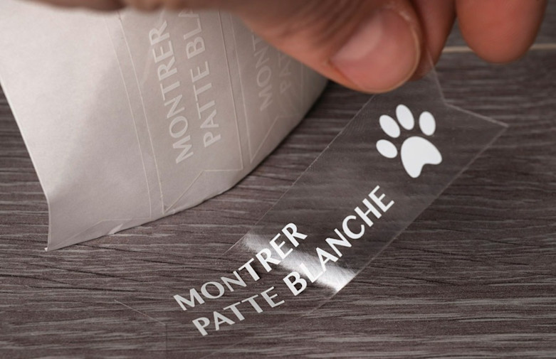 etiquette - 60 pp transparent + blanc