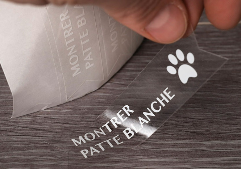 etiquette - 60 pp transparent + blanc