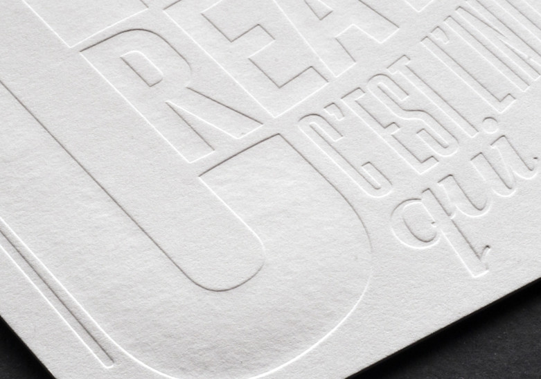 Carte debossage sans impression zoom