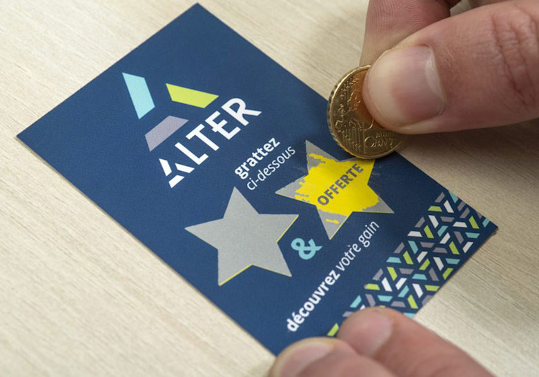 Carte Encre a gratter